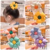Fabric cotton-filled three-dimensional flower doll clothing, hairpins, headwear accessories, plush brooches, pendants, ornaments, accessories and auxiliary materials details Picture